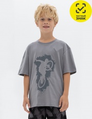 Футболка - 220010C-28 Футболка для мальчика (Светло серый) Футболка - 220010C-28 Футболка для мальчика (Светло серый)