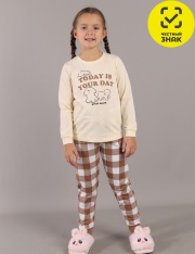 Пижама - CWKG 50221-30K Пижама для девочки (Ваниль) Пижама - CWKG 50221-30K Пижама для девочки (Ваниль)