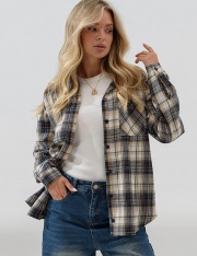 Рубашка - 2288-Ф Рубашка женская "Имидж" (голубой с бежевым) Рубашка - 2288-Ф Рубашка женская "Имидж" (голубой с бежевым)