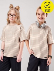 Футболка - CLE Футболка дет. 867271кдн (бежевый/молочный) Футболка - CLE Футболка дет. 867271кдн (бежевый/молочный)